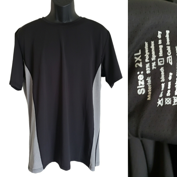 Other - Unbranded Mens Black Active Workout Shirt 2XL